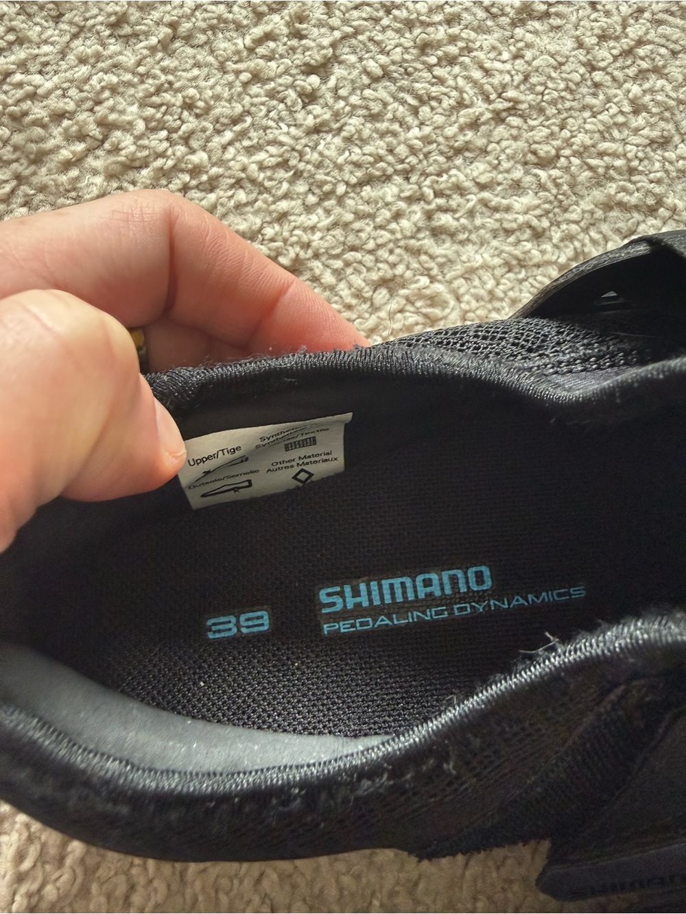 Shimano Black Indoor Cycling Shoes - Size 39 - Picture 10 of 10